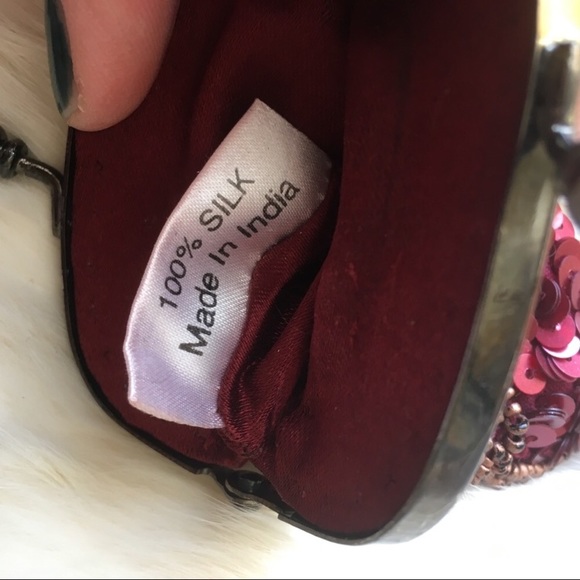 🐙 Milson & Louis Beaded sequined silk coin purse - Picture 6 of 7